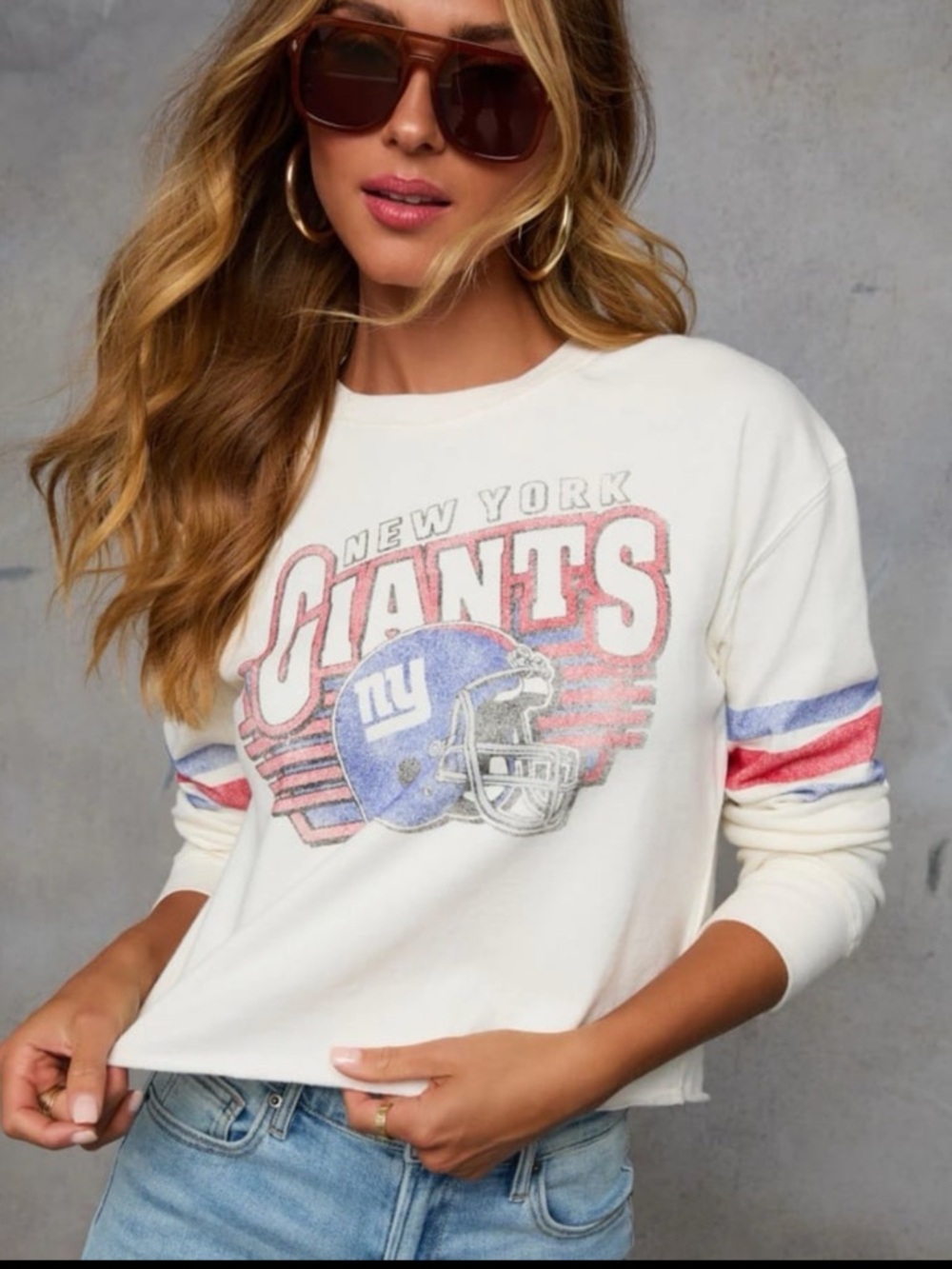New! Junk food Clothing New York Giants Sweatshirt